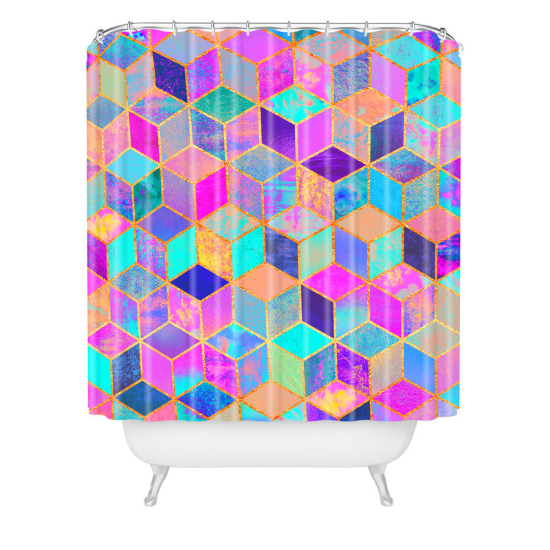 Rideau de douche simple, Multicolore