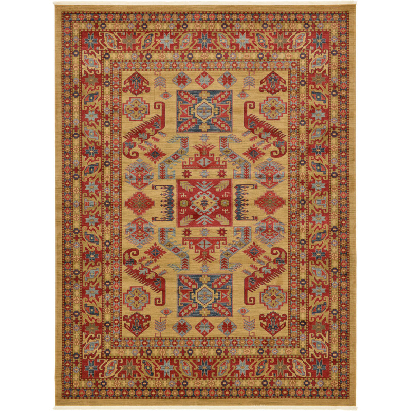 Tapis oriental beige Eesi, Rectangle 10 pi x 13 pi 1 po