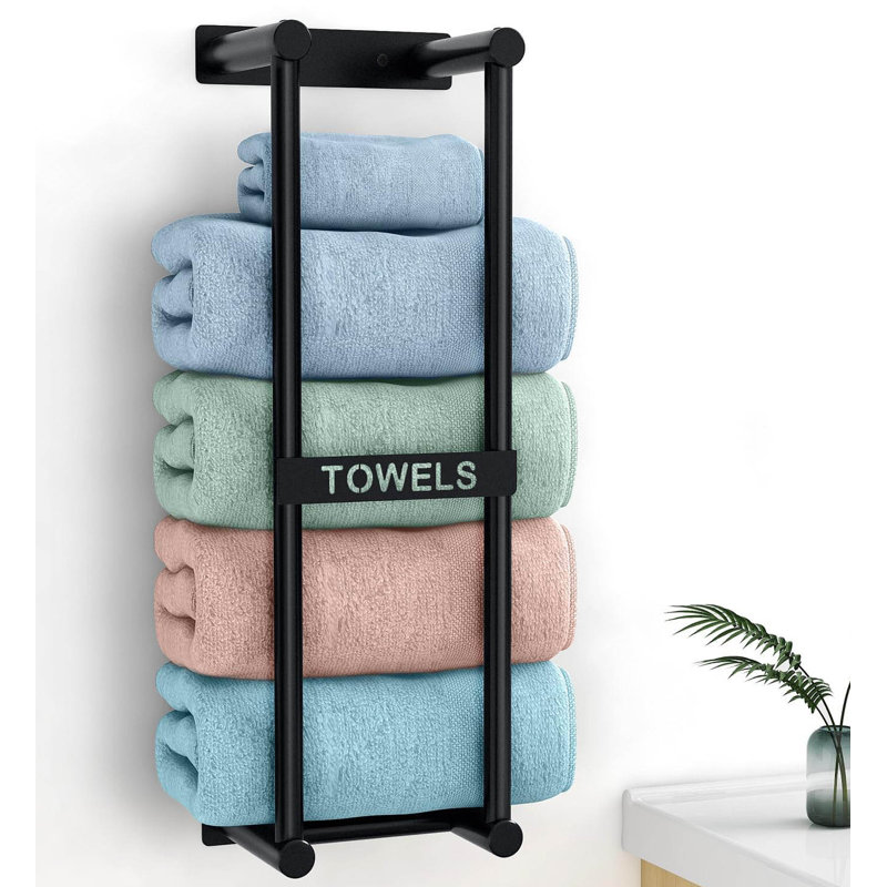19 cm L Towel Rack, Black
