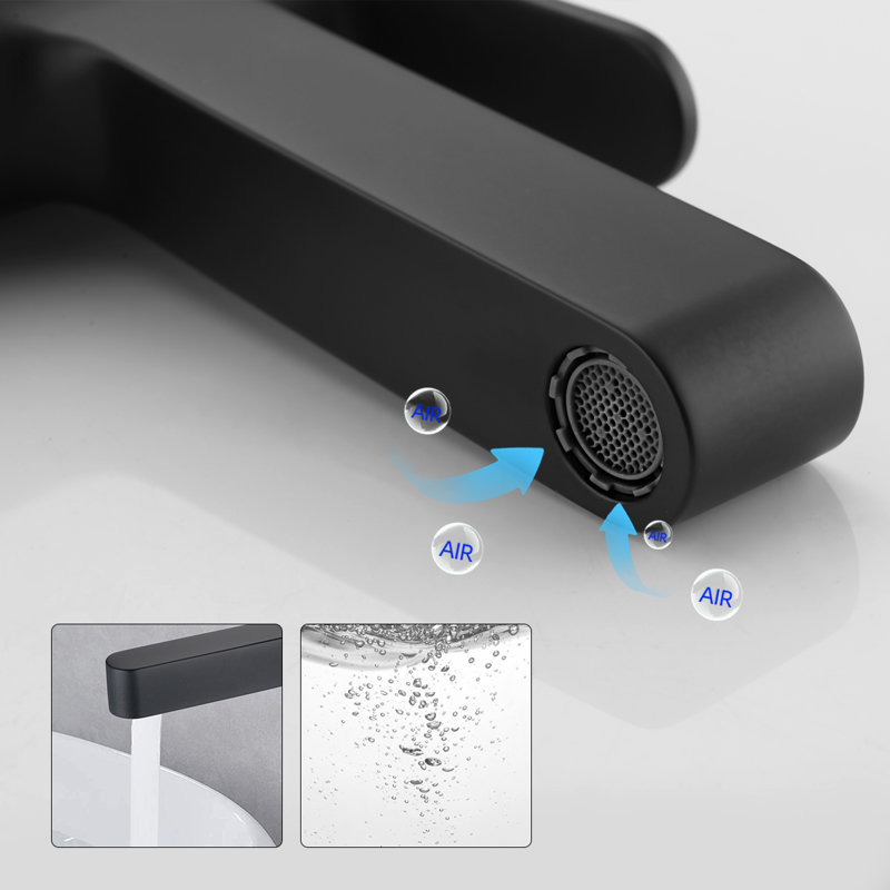 Single-Hole Single-handle Bathroom Faucet with Drain Assembly