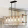  41" Modern Farmhouse 6-Light Linear Chandelier with Open Frame Pendant and Dual Chains, Adjustable Height,Ideal for Dining Room, Kitchen Island