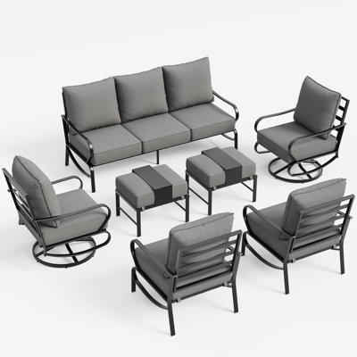 Vanwagenen 5-Person Patio Conversation Set With Cushion