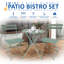 SUNMER 3-Piece Bistro Set with Foldable Table and Chairs-1467059864