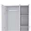 Armoire Casper avec 2 tiroirs, tringle suspendue et 3 portes