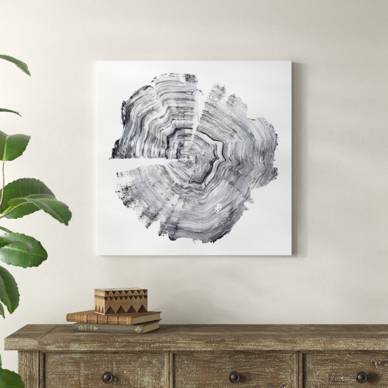 «Tree Ring Abstract IV» par Ethan Harper, reproduction d'art sur toile, H 30 po x l 30 po, Toile tendue