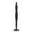 Black Polystone Tall Slim Figure People Decorative Sculpture with Ribbed Body and Glitter Accents-1923291264