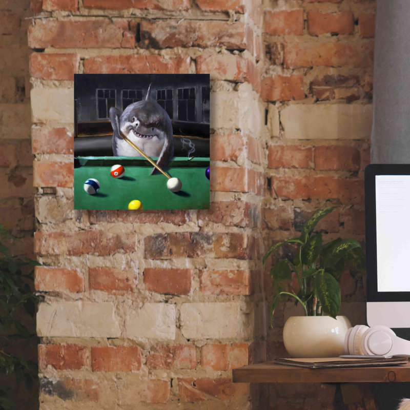 «Pool Shark» par Lucia Heffernan, reproduction sur toile tendue, H 12 po x l 12 po x P 0,75 po