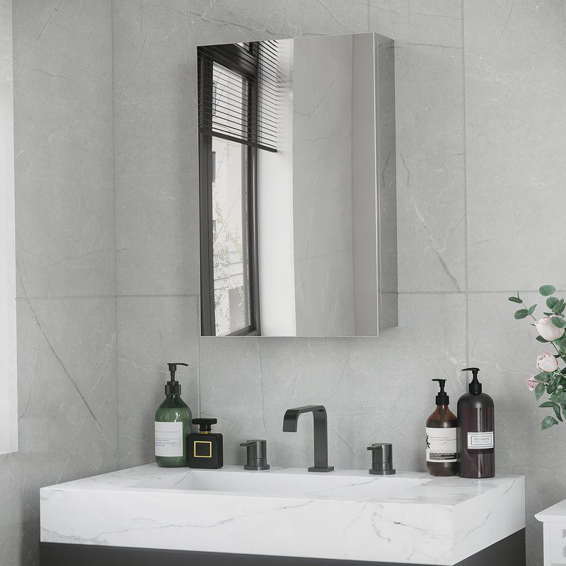 Armoire de rangement de salle de bain murale, armoire à pharmacie, armoire de salle de bain moderne avec miroir