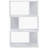 White Three-Layer Simple Household Bookshelf