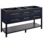 60" Robertson Double Bathroom Vanity Set with Rectangular Undermount Sinks-75247368-75247370-75247372