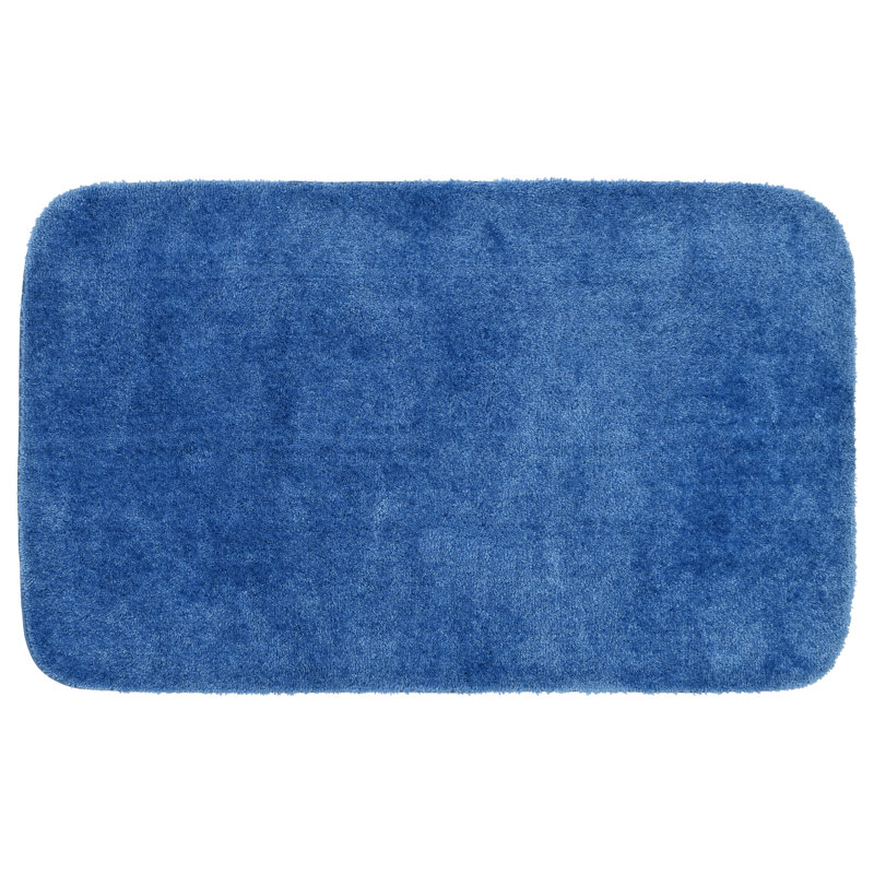 Mccluney Soft Nylon Machine Washable Non- Slip Bath Rug/Mat, 30" W x 50" L, Electric Blue