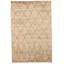 Tapis unique en laine noué à la main style kaki marocain des années 2010 de 6 pi x 9 pi 2 po Fjodor