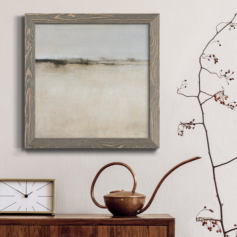 " Subtle Scape II " Painting Print, 31.5" H x 31.5" W x 1.5" D, Gray Framed