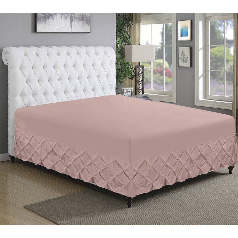 Ruffled Bed Skirt, Kingsize (5'), Pink