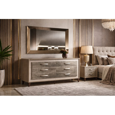 Monaco Double Dresser And Mirror Set