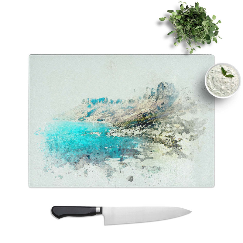 Tempered Glass Cape Town in South Africa Chopping Board, 28.5 cm W x 20 cm L