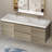 Carol-Ann 59'' Fully Assembled Wall Mounted Double Bathroom Vanity with Stone Resin Vanity Top-1753550445-1752085819