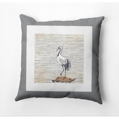 Housse de coussin carré d’extérieur à imprimé animal Sandbar