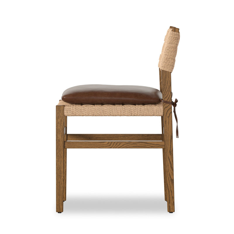 Hamlin Leather Dining Chair, Toasted Ash Solid