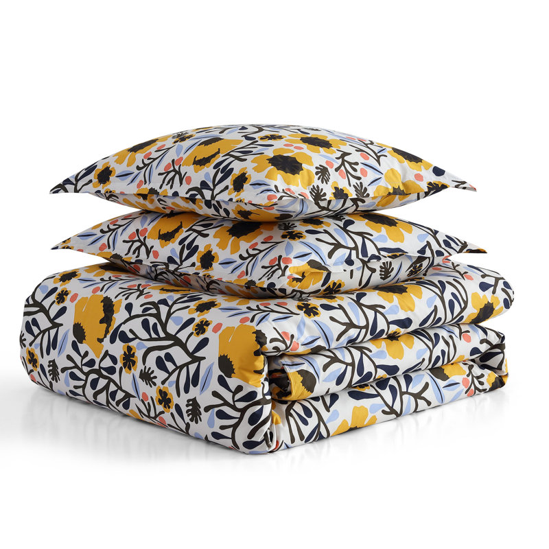 Marimekko Mykero Cotton Reversible Comforter Set, King Comforter + 2 King Shams
