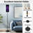  68.5" Standing Floor Lamp Purple Victorian Dimmable Metal Pole Lamp with Linen Lampshade LED Bulb Included