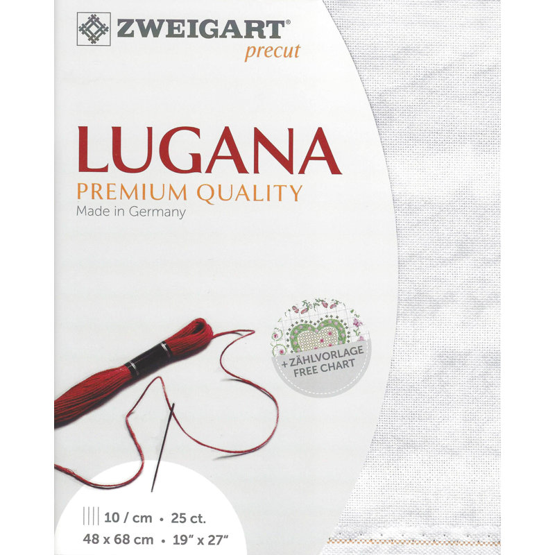 Prédécoupé Zweigart Lugana, marbre 25 pièces 3835/7139