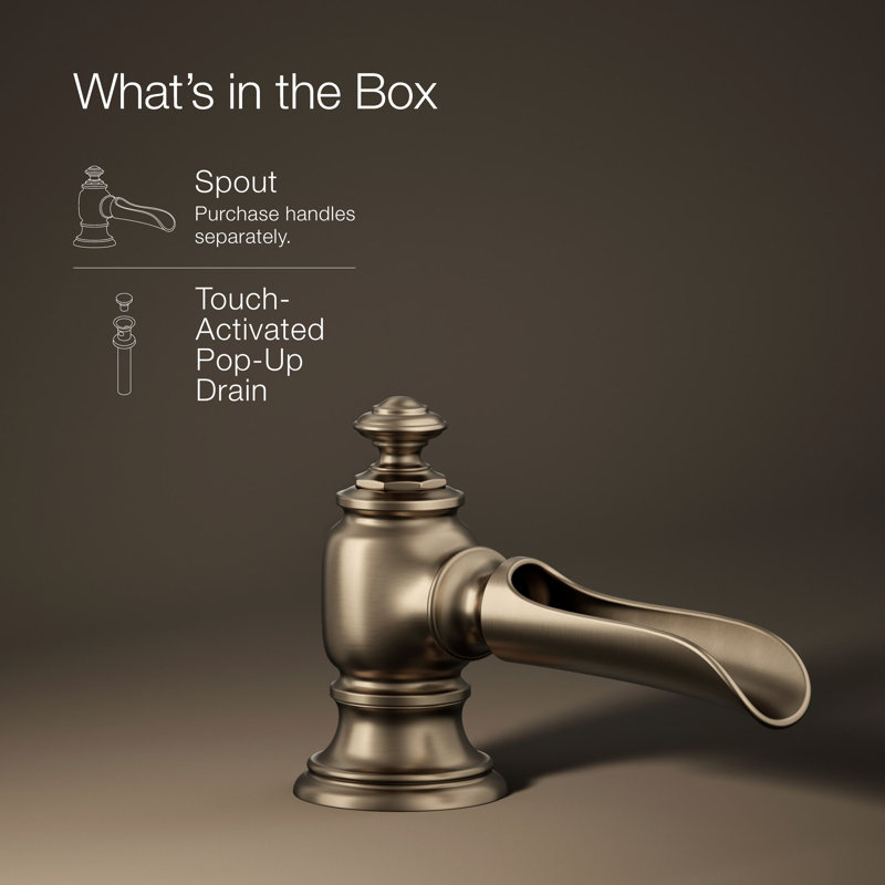 Artifacts® Flume Widespread Bathroom Faucet, Vibrant Brushed Bronze