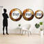 Bronze Brilliance Symetry - miroir décoratif de formes abstraites, miroir mural rond brun, impression d'art en métal-99620986