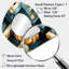 Motif à chevrons glamour bleu et doré - Chevron en métal Art Decor - Miroir mural moderne asymétrique-107230218