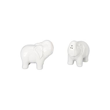 Ceramic Elephant Salt and Pepper Shakers Antique 