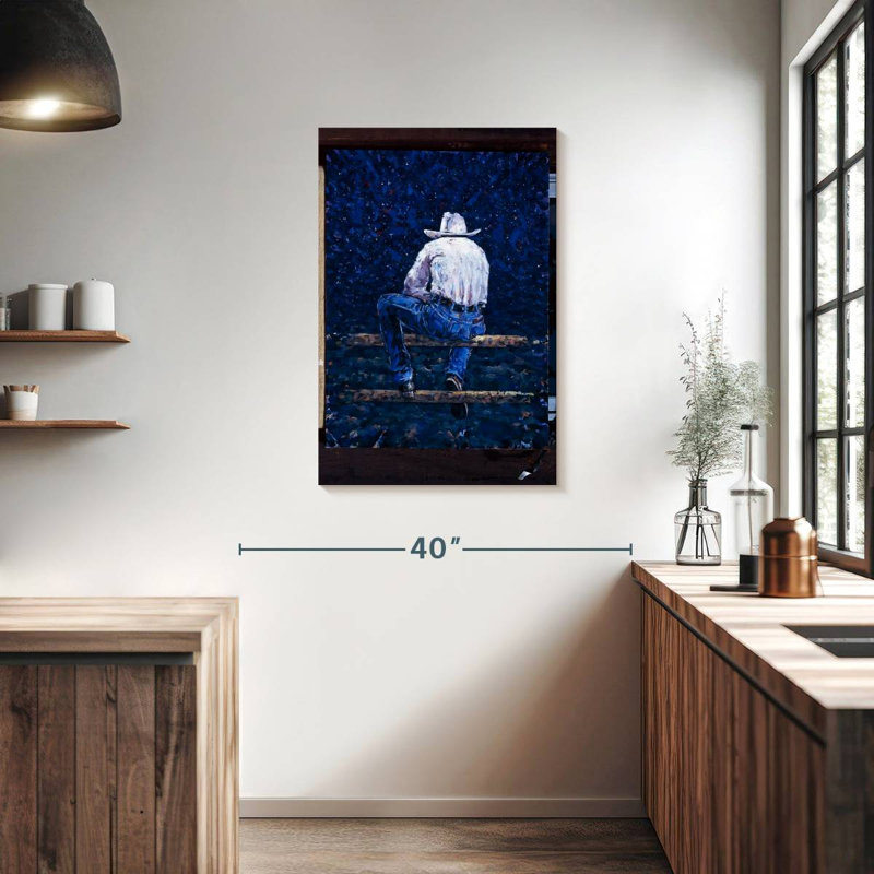 Cowboy abstrait Leisha, H 36 po x l 24 po