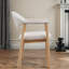 Ensemble de 2 chaises de salle à manger modernes, structure en bois beige pour petite cuisine