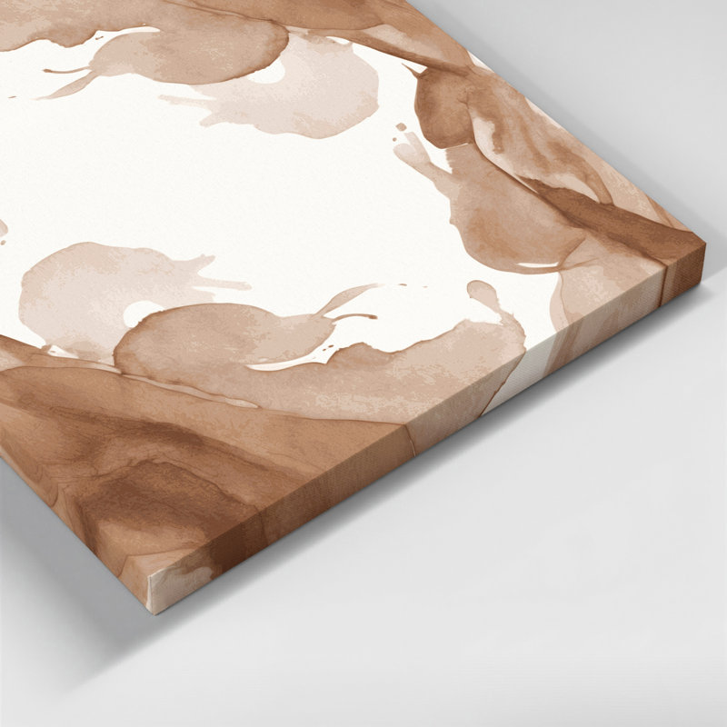 Aquarelle abstraite, art mural sur toile beige 22, H 12 po x l 12 po