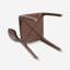 Chaise d'appoint à dossier brun uni (ensemble de 2)
