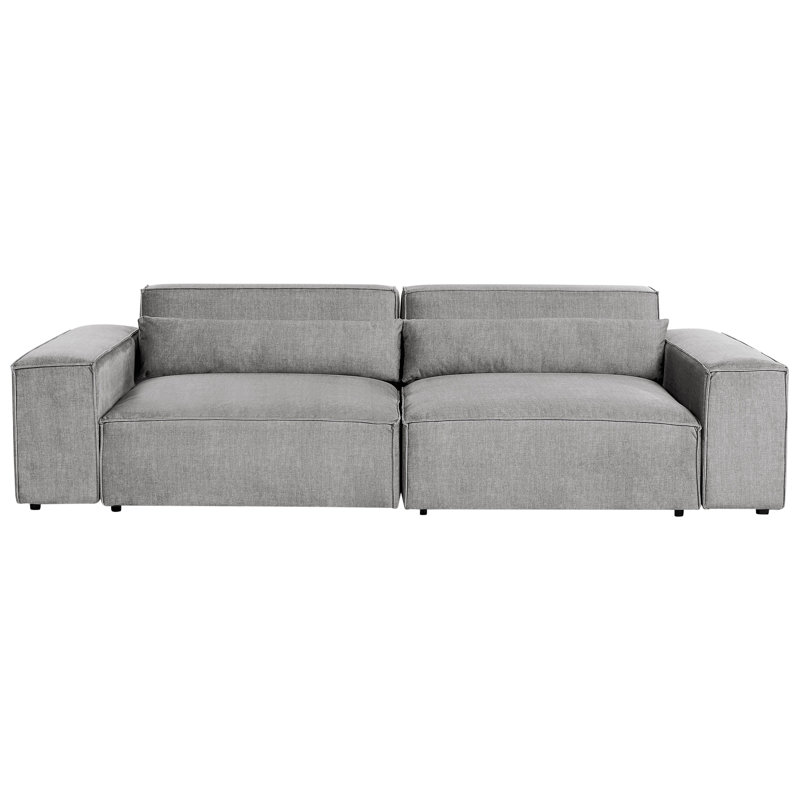 Netanya 2 Seater Sofa, Grey Polyester