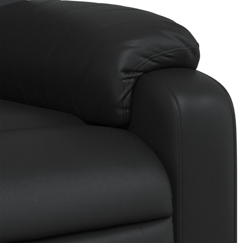 vidaXL Massage Recliner Chair, Adjustable, Manual, Black Faux Leather