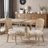 Amando High-End Beige French Country Dining Chairs, Upholstered Chairs With Natural Rattan Back, Wire Drawing And Carving Techniques-119725828