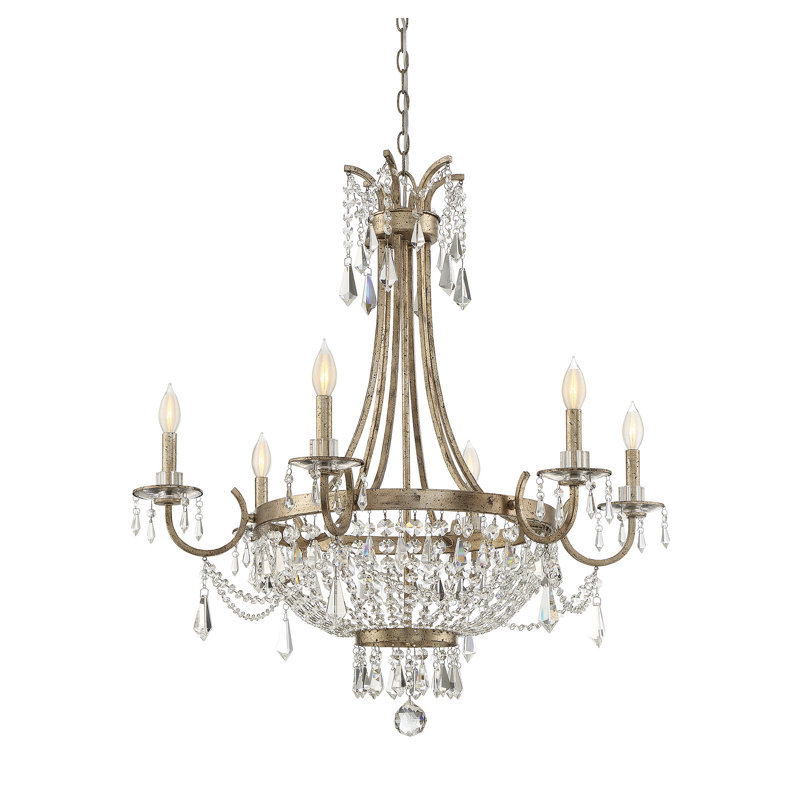Lustre empire 6 lumières de style bougie Mabery
