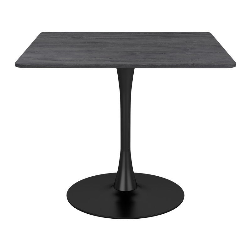 Metal Base Dining Table, Black