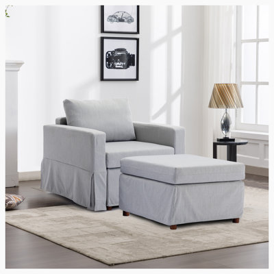 Kaiveon Upholstered Armchair with Ottoman