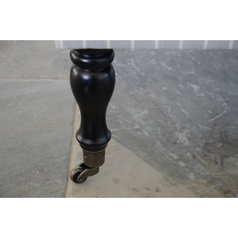 Banc rembourré Andrewson, Rayures gris clair