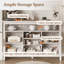 Buffet 52,8 po en rotin, armoire de rangement style ferme Boho avec tablettes réglables, armoire d'appoint pour la cuisine