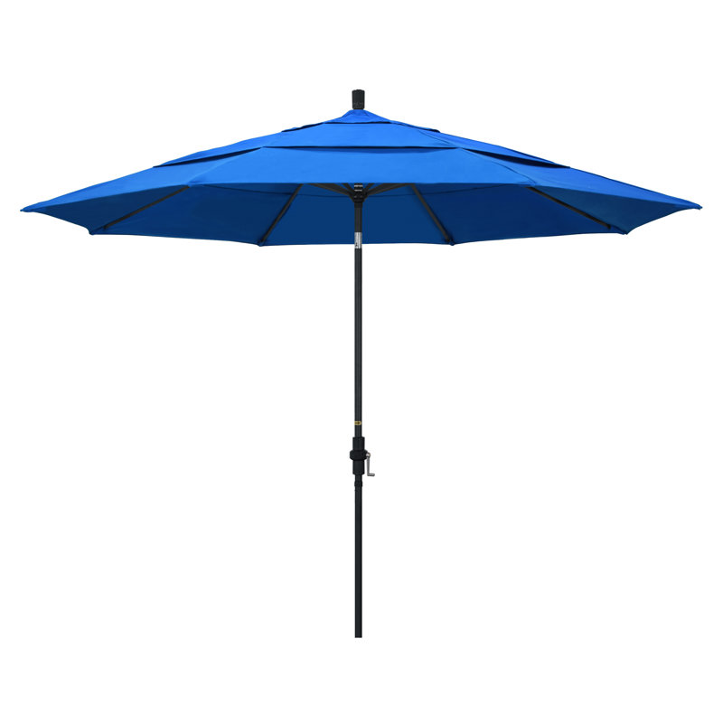 Parasol de marché Broadmeade octogonal Sunbrella, Tissu performance bleu royal