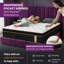 Grand matelas hybride moelleux avec ressorts ensachés individuellement et mousse viscoélastique imprégnée de gel - Conception sans fibre de verre, isolement de mouvement avancé, support de bord, matelas dans une boîte, certifié CertiPUR-US et OEKO-TEX
