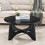 Table basse ronde en bois 36 po
