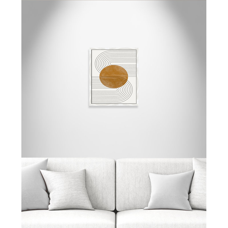 Échos courbés par Miuus Studio, 16'' W x 19'' H, Grain de bois blanc, Impression encadrée