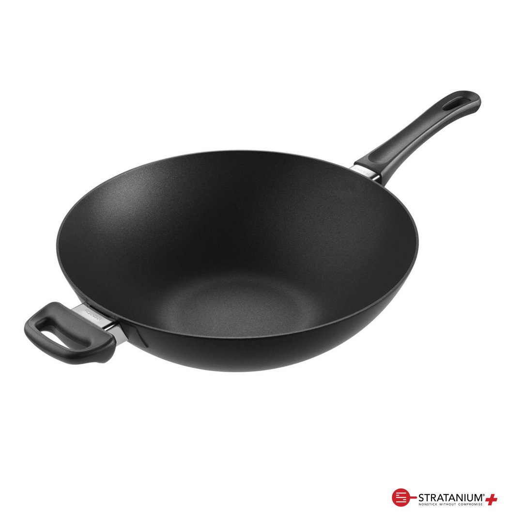 Scanpan Classic Plus Stratanium+ Nonstick 12.5" Wok, Black SCANPAN