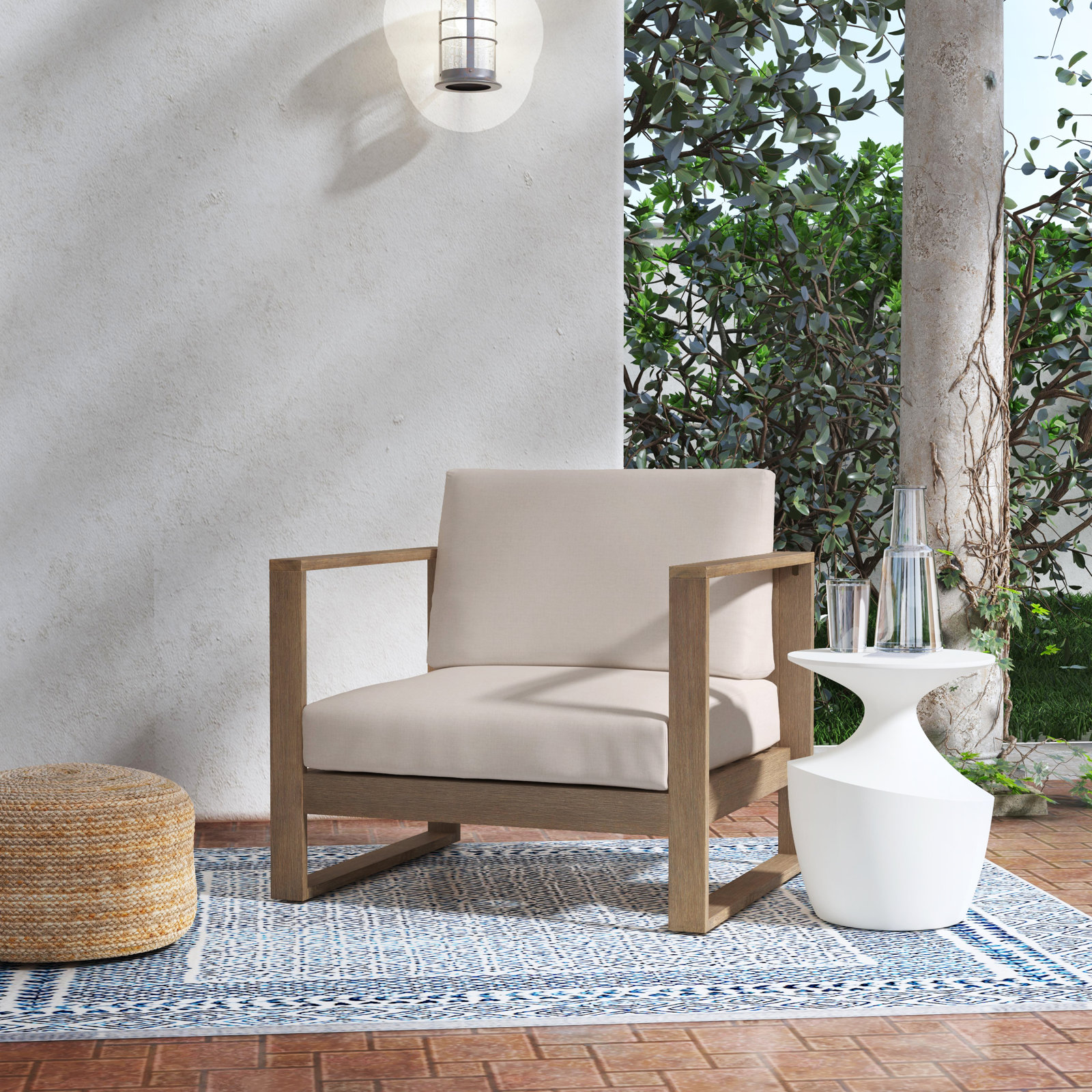 Cove Eucalyptus Patio Lounge Chair