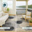 Tapis géométrique Ceajay ACN3085 lavable à la machine pour l'intérieur et l'extérieur-145386605-145386612