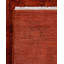 Tapis orange / rouille / noir surteint de conception unique 9 pi 2 po x 12 pi 5 po Overdyed